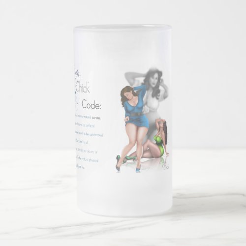 Curvy Chick Code Frosted Glass Beer Mug