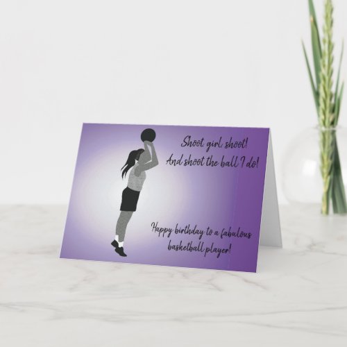 Curvy Girl Basketball Player Card