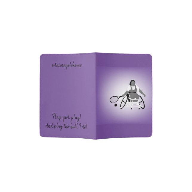 Curvy Girl Para Tennis Passport Holder (Opened)