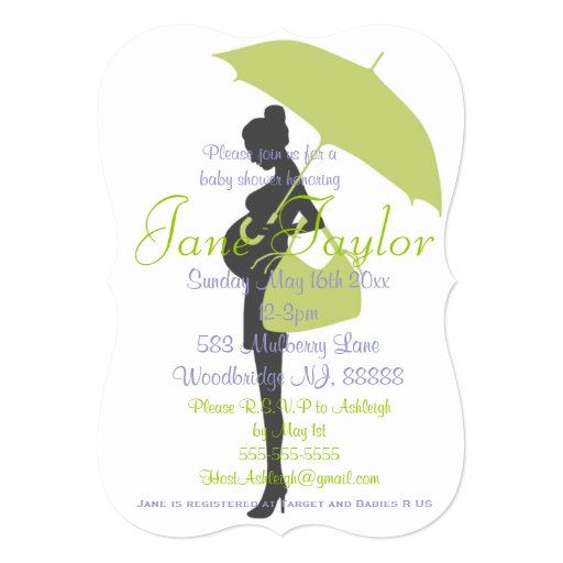 Silhouette Baby Shower Invitations 1