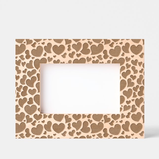 Curvy Hearts Etched Picture Frame Engraved Frames (Front)