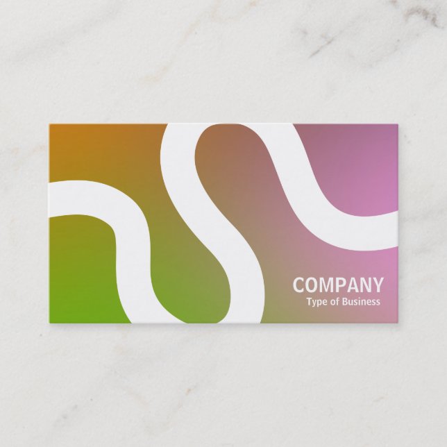 Curvy Line 02a - Soft Gradients Business Card (Front)