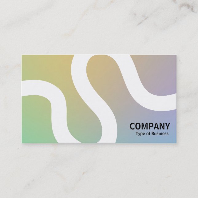 Curvy Line 02a - Soft Gradients Business Card (Front)