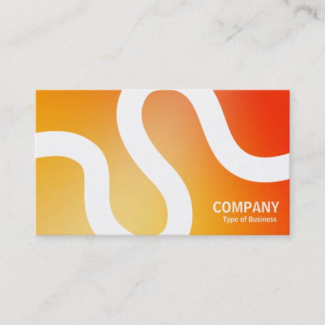Curvy Line 02a - Soft Gradients Business Card (Front)