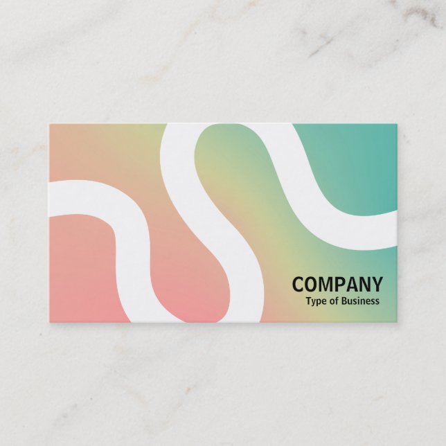 Curvy Line 02a - Soft Gradients Business Card (Front)