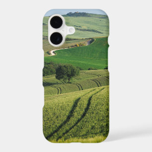 Curvy lines in green Tuscany iPhone 17 Case