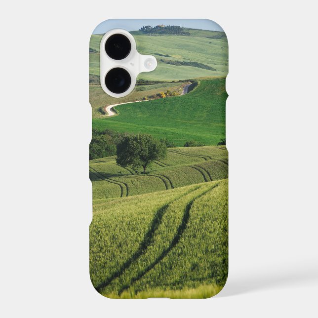 Curvy lines in green Tuscany Case-Mate iPhone Case (Back)