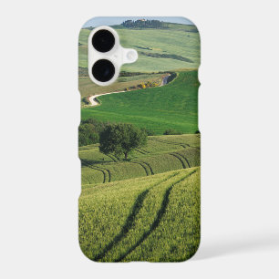 Curvy lines in green Tuscany iPhone case