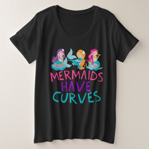 Curvy Mermaid Cute Body Positive Plus Size T_Shirt
