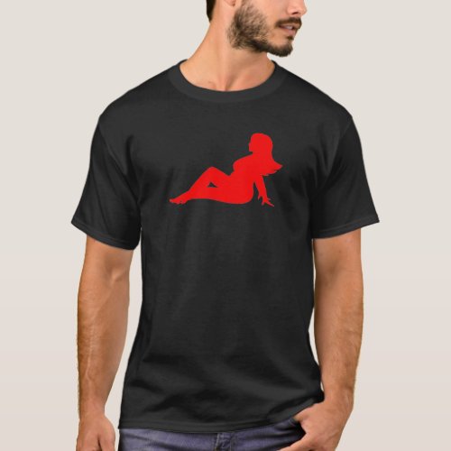 Curvy Mudflap Girl RED T_Shirt