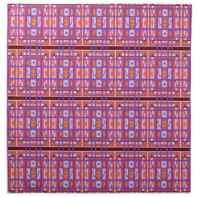 Curvy Plaid American MoJo Napkin (Front)