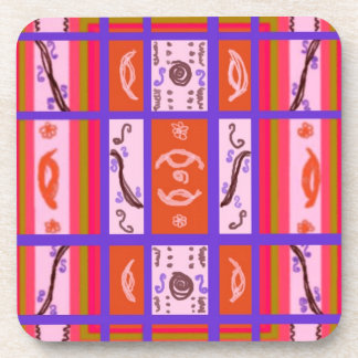 Curvy Plaid Cork Coaster