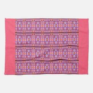 Curvy Plaid folk abstract kitchen towel