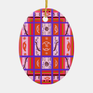 Curvy Plaid Ornament