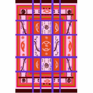 Curvy Plaid Photo Sculpture Ornament