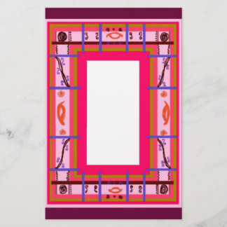 Curvy Plaid Stationery