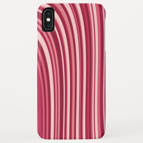 Curvy Stripes in Red and White iPhone XS Max Case