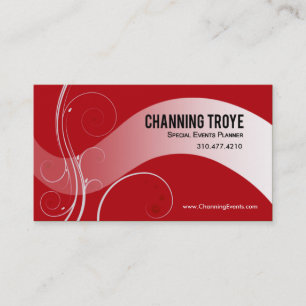 Curvy Swerve Special Events Planner Coordinator Business Card
