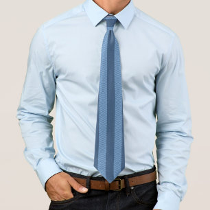 Curvy Trendy Blues Abstract Repeating Pattern Neck Tie