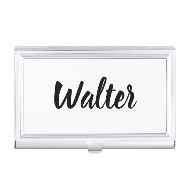 Curvy Walter Name,  Business Card Case (Front)
