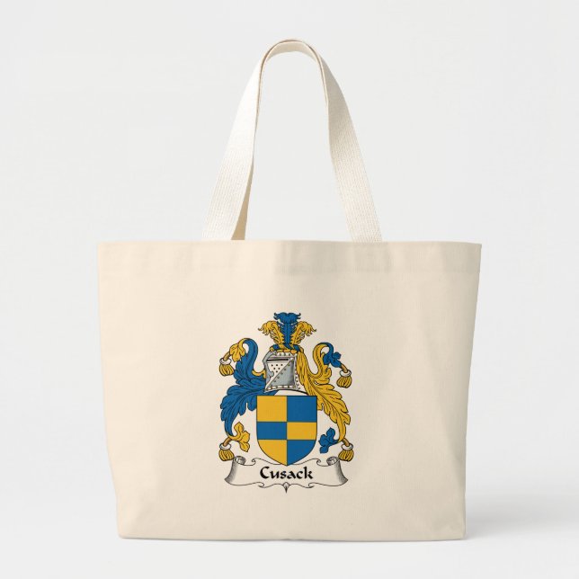 Cusack Family Crest Large Tote Bag (Front)