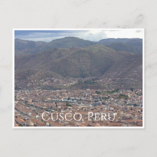 cusco city peru postcard