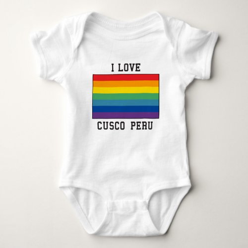 Cusco Peru Flag Baby Bodysuit
