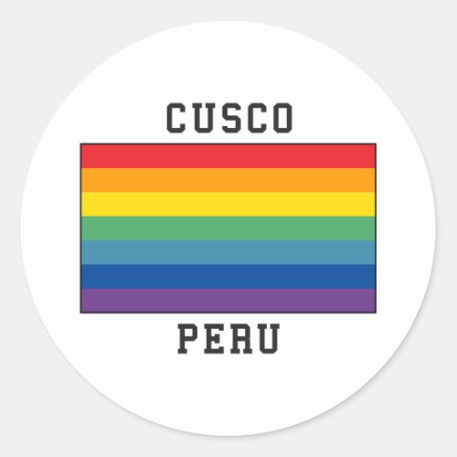 Cusco Peru Flag Classic Round Sticker