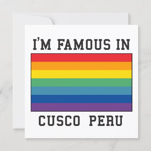 Cusco Peru Flag Invitation