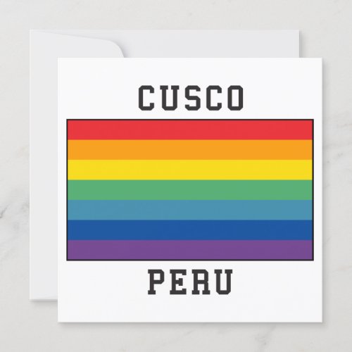 Cusco Peru Flag Invitation