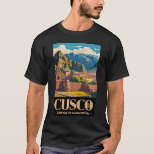 Cusco Peru Illustration Travel Art Vintage T-Shirt