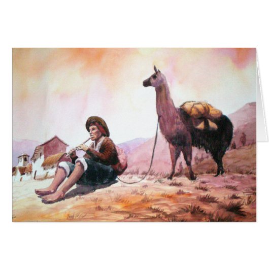 Cusco Peru Llama Picture Cards (Front Horizontal)
