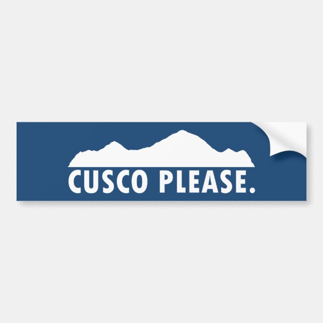 Cusco Peru Please Bumper Sticker (Front)