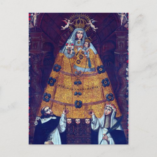 Cusco School Our Lady of the Rosary Postcard