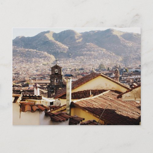 Cusco Skyline on Postcard
