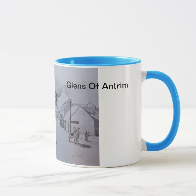 Cushendall (Glens Of Antrim) Sketch Mug (Right)