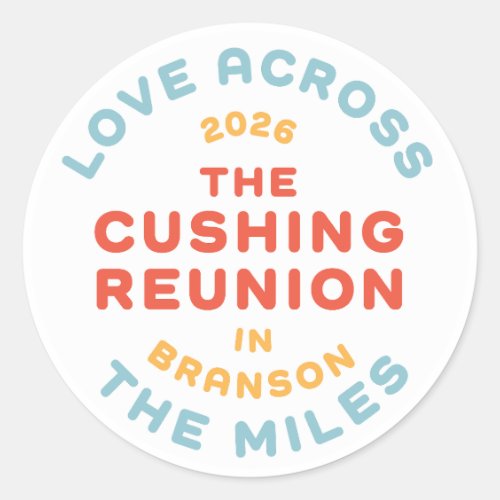 Cushing Circle Classic Round Sticker