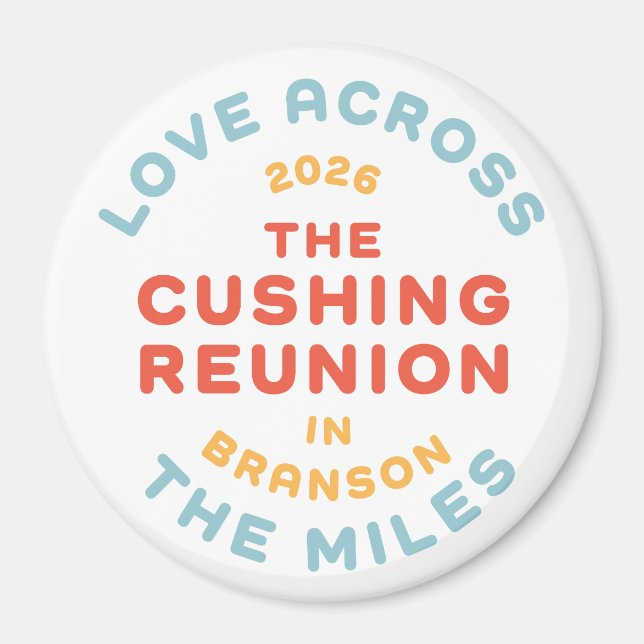 Cushing Reunion Circle Lockup Magnet (Front)