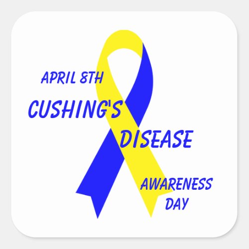 Cushings Disease Awareness Ribbon by Janz Square Sticker