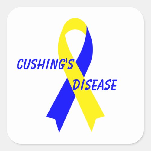 Cushings Disease Awareness Ribbon by Janz Square Sticker