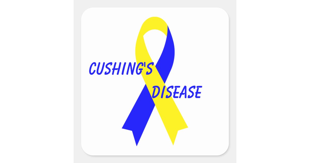 Cushing's Disease Awareness Ribbon by Janz Square Sticker Zazzle