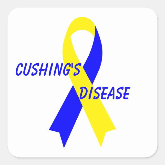 Cushing's Disease Awareness Ribbon by Janz Square Sticker (Front)