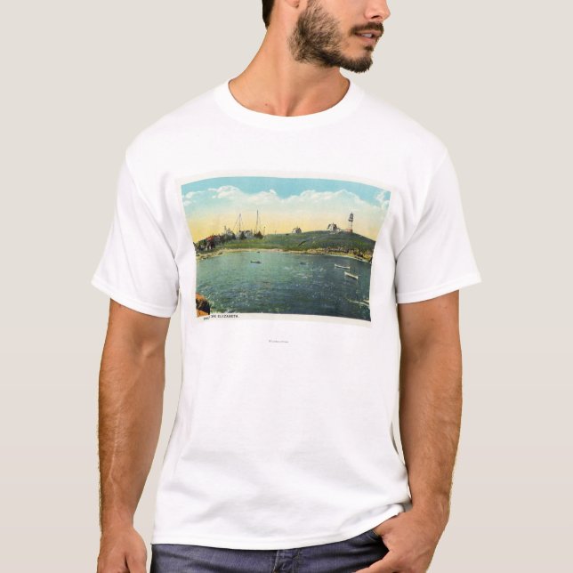 Cushing's Island View of White Head T-Shirt (Front)