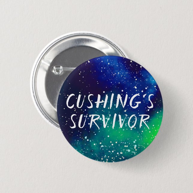 Cushing's Survivor Customizable Galaxy Identity Button (Front & Back)
