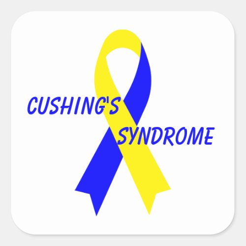 Cushings Syndrome Awareness Ribbon by Janz Square Sticker