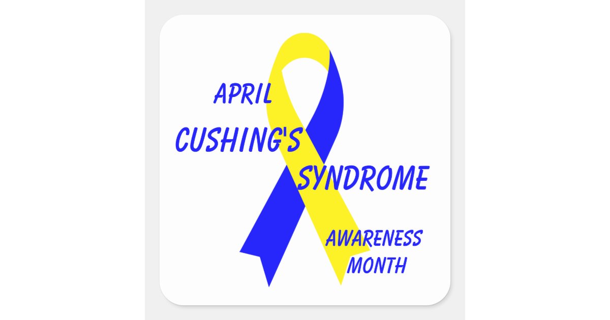 Cushing's Syndrome Awareness Ribbon by Janz Square Sticker