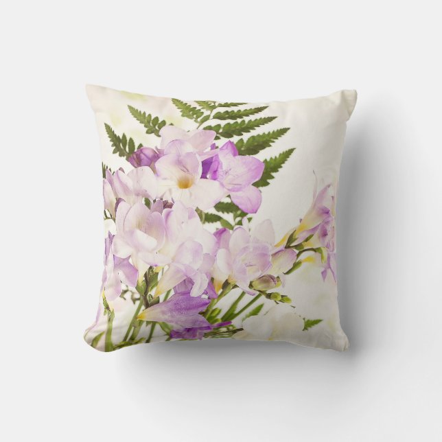 Cushion, Beautiful flowers, Home decor Throw Pillow (Front)