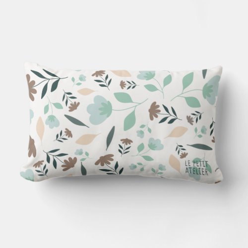 Cushion Blue floral pattern