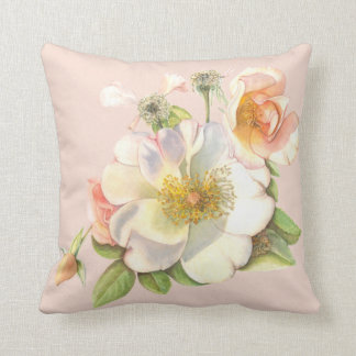 Cushion - Floral Cream Rose Design