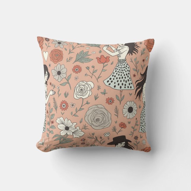 Cushion for women who love flowers (Front)